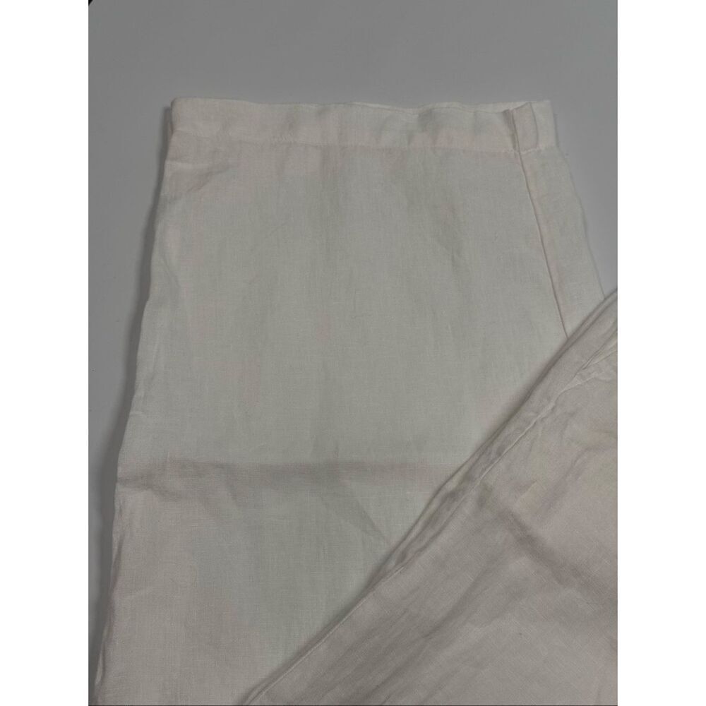 Eileen Fisher white organic linen Women pant size XL NWOT - Picture 3 of 8